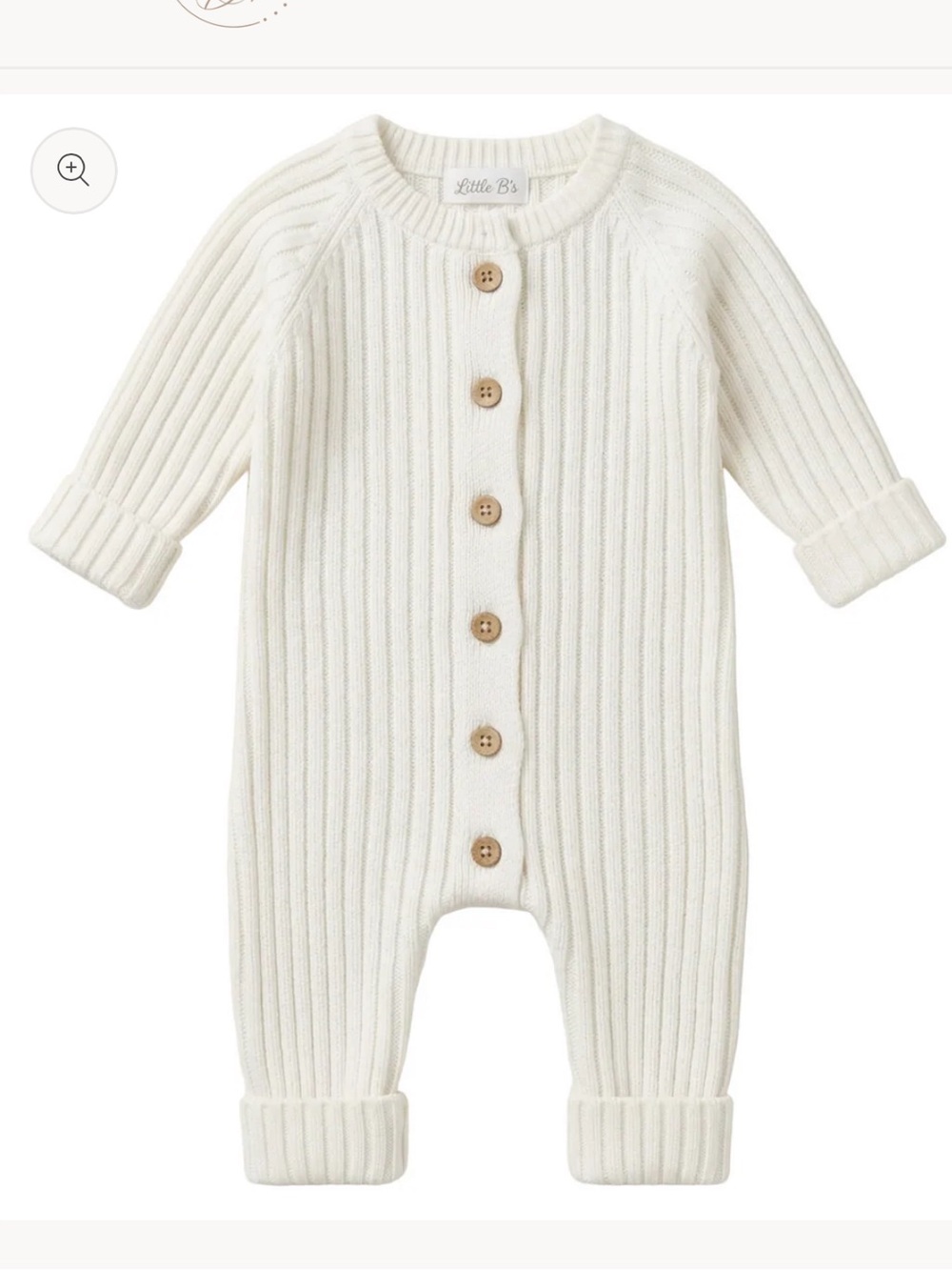 Little B’s Knitted Cotton Ribbed Romper